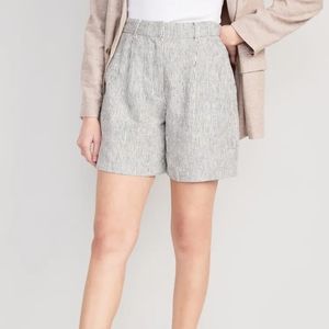 Old Navy linen striped shorts - L nwot